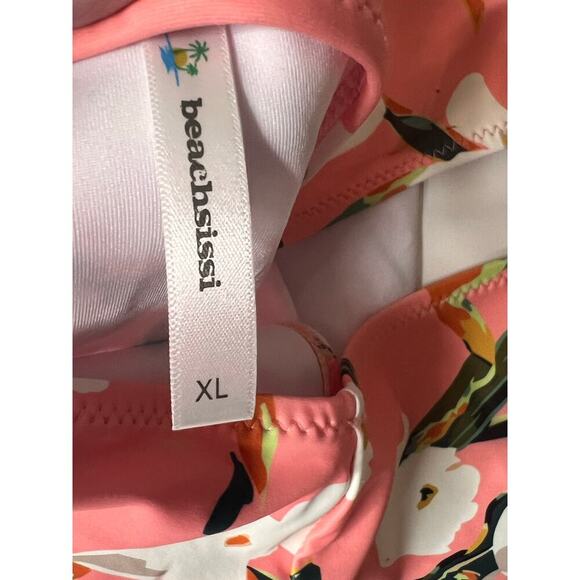 NWT Beachsissi Floral Swimsuits V-Neck Tummy Control Tankini Set Pink Women's XL - Picture 9 of 9